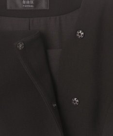 自由区 FORMAL 【前開きワンピース】ドビーボーダーリボン ジャケット+ワンピース