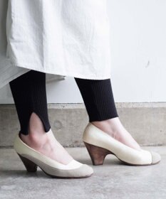 muuc 〈高品質シルク＆スーピマ超長綿〉〈洗えるニット〉〈通年着られる〉裾スリットスッキリ見え レギンス