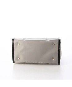 UNBILLION ペルケ perche / ナイロンキルト×クロコ型押し牛革2wayトートバッグS