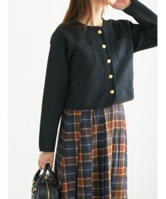 Te chichi レタードポケットジャケットカーディガン