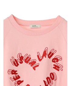 earth music&ecology ラメ刺繍ハートロゴＴ