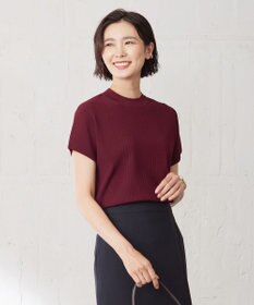 J.PRESS LADIES L 【洗える】レーヨンエリートストレッチ フレンチスリーブ ニット