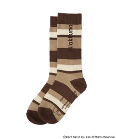 earth music&ecology 【予約】リラックマ×earth マルチボーダーソックス