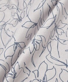 YECCA VECCA ラインフラワー柄フェイクスエードスカート