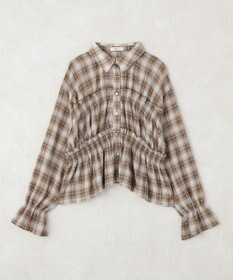 earth music&ecology シャーリングチェックシャツ