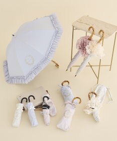 Maison de FLEUR 《晴雨兼用》遮光&UV CUT フリル傘