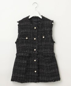 Feroux 【洗える】ラメツイード ジレ