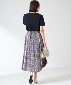 ANY SIS 【洗える】ラインポイントフラワー スカート