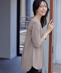 Tiaclasse L 【洗える】ラウンドスリットチュニック