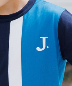 J.PRESS KIDS 【140-170cm】50/2 トリコストライプ 切替Tシャツ