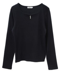 earth music&ecology ハートネックパールプルオーバー