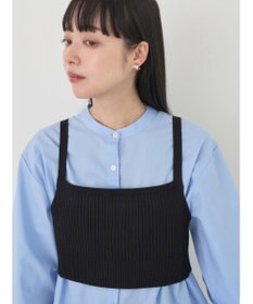 earth music&ecology ＳＥＴ２点ニットビスチェ＋ノーカラーシャツ