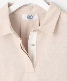 J.PRESS LADIES 【洗える】コットンリネンジャージー ポロ カットソー