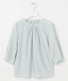 J.PRESS LADIES L 【イージーケア】 STRIPE JERSEY ボリュームスリーブ カットソー