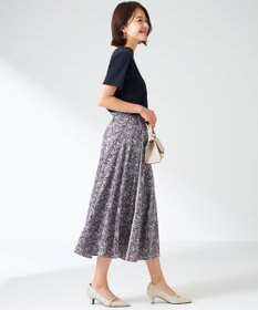 ANY SIS 【洗える】ラインポイントフラワー スカート