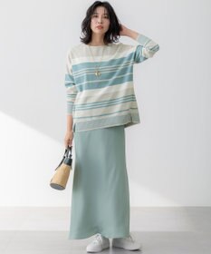 23区 【吸水速乾/防シワ】ジョーゼットサテン ナロー スカート