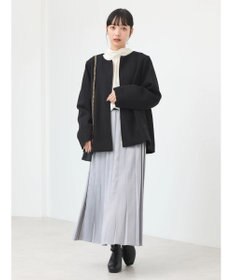 earth music&ecology サテンプリーツスカート