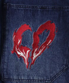 WEGO グラフィックデニムパンツ