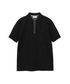DAKS フロントジップ ハウスチェックパイピング ポロシャツ