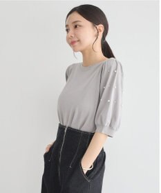 earth music&ecology パールスリーブニットプルオーバー