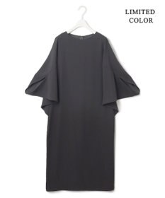 ICB L 【UVケア・接触冷感・速乾・防シワ・洗える】FluidBackSatinドルマンスリーブワンピース