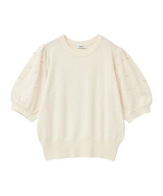 earth music&ecology パールスリーブニットプルオーバー