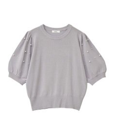 earth music&ecology パールスリーブニットプルオーバー