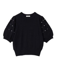 earth music&ecology パールスリーブニットプルオーバー