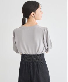 earth music&ecology パールスリーブニットプルオーバー