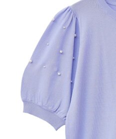 earth music&ecology パールスリーブニットプルオーバー