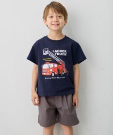 ANY KIDS 【洗濯機可能】はたらく車プリント 半袖Tシャツ