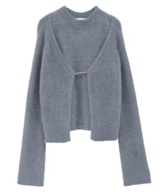 earth music&ecology SET2点チャーム付きシャギーニット＋インナー