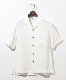 JOSEPH ABBOUD 【JAPANファブリック・ストレッチ】ラッセルメッシュ 半袖シャツ