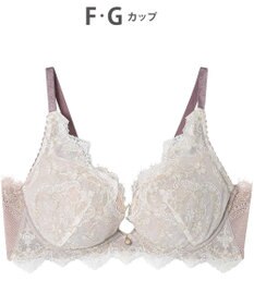 AMPHI ブラジャー 谷間メイク 脇高設計 細身え効果 Gカップまで対応 大きいサイズ 【Glama-Rich グラマリッチ 脇スッキリタイプ】ブラ BYJ603 アンフィ／ワコール