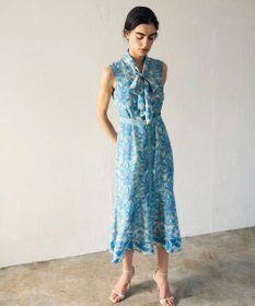 GRACE CONTINENTAL サラサストライププリントワンピース