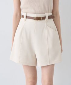 earth music&ecology ベルト付きタブデザインショートパンツ