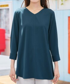 Tiaclasse L 【洗える】ラウンドスリットチュニック