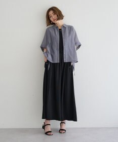 YECCA VECCA サイドスリットドロストシャツ