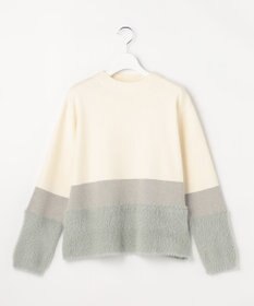 ANY SIS フェザーブロッキング ニット