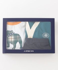 J.PRESS KIDS 【BOX付き】【80-90㎝】スムース 天竺カーディガン&長袖Tシャツ&パンツ セット
