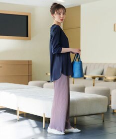 Tiaclasse L 【洗える】ラウンドスリットチュニック