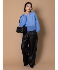 Te chichi 【泉 里香さん着用・Oggi.jp10/23掲載】キャットヤーンメッシュニット