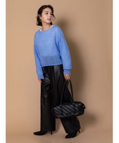 Te chichi 【泉 里香さん着用・Oggi.jp10/23掲載】キャットヤーンメッシュニット