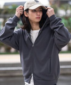 WEGO 【ユニセックス着用ITEM/SMLサイズ展開】ボンディングZIPパーカー