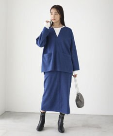 Green Parks 柄圧縮ポンチキーネックプルオーバー