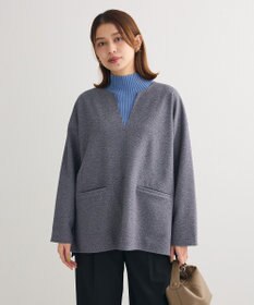 Green Parks 柄圧縮ポンチキーネックプルオーバー