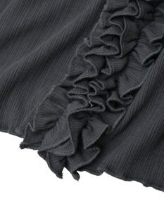 earth music&ecology フリルカットリブカーディガン