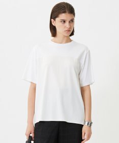 ICB L 【接触冷感・UVケア・洗える】シルケットスムースコンビ Tブラウスカットソー