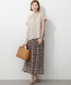 23区 L 【洗える】Ratti アブストラクトプリント スカート