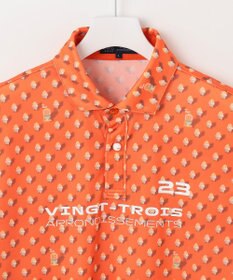 23区GOLF 【MEN】【接触冷感・UVケア・吸水速乾】アイス柄 ポロシャツ